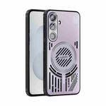 For Samsung Galaxy S25 5G ABEEL Ice Fox Series Magsafe Heat Sink Cooling Phone Case(Pink Purple)