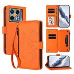 For Infinix GT 20 Pro 5G Butterfly Love Flower Multi-card Zipper Wallet Leather Phone Case(Orange)