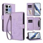 For Infinix Note 50X 5G Butterfly Love Flower Multi-card Zipper Wallet Leather Phone Case(Light Purple)