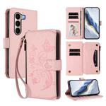 For Itel A95 5G Butterfly Love Flower Multi-card Zipper Wallet Leather Phone Case(Pink)