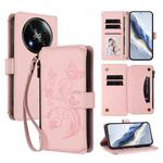 For Itel RS4 / S666LN Butterfly Love Flower Multi-card Zipper Wallet Leather Phone Case(Pink)