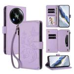 For Itel RS4 / S666LN Butterfly Love Flower Multi-card Zipper Wallet Leather Phone Case(Light Purple)