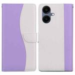 For Samsung Galaxy A06 4G / 5G Embossed Two-Color Leather Phone Case(Purple White)