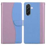 For Samsung Galaxy A36 5G / A56 5G Embossed Two-Color Leather Phone Case(Pink Blue)