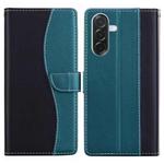 For Samsung Galaxy A26 5G Embossed Two-Color Leather Phone Case(Black Green)