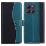 For Motorola Moto G86 5G Embossed Two-Color Leather Phone Case(Black Green)
