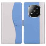 For Redmi Note 14 Pro+ 5G / Poco X7 5G Embossed Two-Color Leather Phone Case(White Blue)
