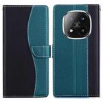 For Redmi Note 14 Pro+ 5G / Poco X7 5G Embossed Two-Color Leather Phone Case(Black Green)