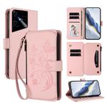 For Tecno Pova Neo 3 Butterfly Love Flower Multi-card Zipper Wallet Leather Phone Case(Pink)
