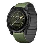 For Garmin 22mm xDfind Two Color Silicone Magnetic Watch Band(Black Green)