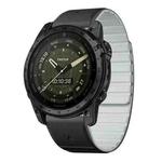 For Garmin 26mm xDfind Two Color Silicone Magnetic Watch Band(Black Grey)