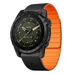 For Garmin 26mm xDfind Two Color Silicone Magnetic Watch Band(Black Orange)