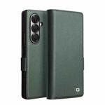 For Samsung Galaxy Z Fold7 5G QIALINO Classics 3rd Genuine Leather Phone Case(Cyan)