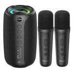 Zealot M2 8W Portable Outdoor RGB Bluetooth Speaker, Type:with 2pcs Microphones(Black)