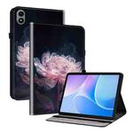 For Infinix Xpad 20 Crystal Texture Painted Leather Tablet Case(Purple Peony)