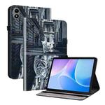 For Infinix Xpad 20 Crystal Texture Painted Leather Tablet Case(Cat Reflection Tiger)