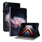 For Infinix Xpad GT Crystal Texture Painted Leather Tablet Case(Purple Peony)