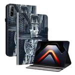 For Infinix Xpad GT Crystal Texture Painted Leather Tablet Case(Cat Reflection Tiger)