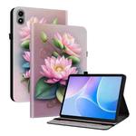 For Infinix Xpad 20 Crystal Texture Colored Drawing Leather Tablet Case(Lotus)