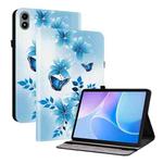 For Infinix Xpad 20 Crystal Texture Colored Drawing Leather Tablet Case(Blue Butterflies)