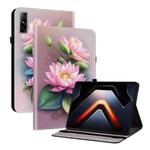 For Infinix Xpad GT Crystal Texture Colored Drawing Leather Tablet Case(Lotus)