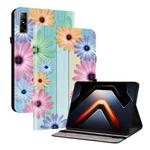 For Infinix Xpad GT Crystal Texture Colored Drawing Leather Tablet Case(Sunflowers)