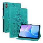 For Infinix Xpad 20 Lily Embossed Leather Tablet Case(Green)