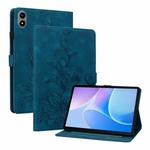 For Infinix Xpad 20 Lily Embossed Leather Tablet Case(Dark Blue)