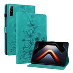 For Infinix Xpad GT Lily Embossed Leather Tablet Case(Green)