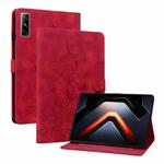 For Infinix Xpad GT Lily Embossed Leather Tablet Case(Red)