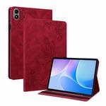 For Infinix Xpad 20 Butterfly Flower Embossed Leather Tablet Case(Red)