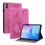 For Infinix Xpad 20 Butterfly Rose Embossed Leather Tablet Case(Rose Red)