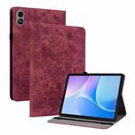 For Infinix Xpad 20 Butterfly Rose Embossed Leather Tablet Case(Red)