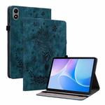 For Infinix Xpad 20 Butterfly Rose Embossed Leather Tablet Case(Dark Blue)