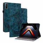For Infinix Xpad GT Butterfly Rose Embossed Leather Tablet Case(Dark Blue)