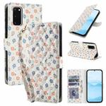 For Samsung Galaxy S20 Flower Pattern Buckle Leather Phone Case with Lanyard(Florals)