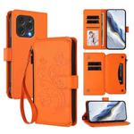 For Doogee N55 / N55 Plus Butterfly Love Flower Multi-card Zipper Wallet Leather Phone Case(Orange)