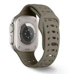 For Apple Watch 46mm / 49mm / 45mm / 44mm Shark Texture Holes Silicone Watch Band(Stone)