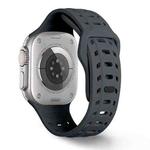 For Apple Watch 46mm / 49mm / 45mm / 44mm Shark Texture Holes Silicone Watch Band(Starry Lime)