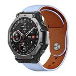 22mm xDfind Rivet Buckle Genuine Leather Watch Band(Lavender)