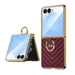 For Samsung Galaxy Z Flip7 VIETAO Dream Series Metal Ring Leather Phone Case(Red)