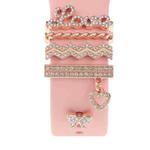 Smart Watch Band Decorative Ring Metal Accessories(Rose Gold LOVE)