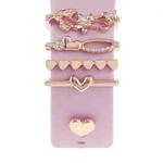 Smart Watch Band Decorative Ring Metal Accessories(Rose Gold Lily)
