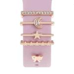 Smart Watch Band Decorative Ring Metal Accessories(Star Moon Butterfly)