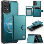 For Samsung Galaxy A13 4G / 5G / A04s JEEHOOD J09 Buckle Card Bag MagSafe Magnetic Style RFID Leather Phone Case(Green)
