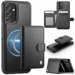 For Samsung Galaxy A14 4G / 5G / M44 5G JEEHOOD J09 Buckle Card Bag MagSafe Magnetic Style RFID Leather Phone Case(Black)