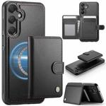 For Samsung Galaxy A16 4G / 5G JEEHOOD J09 Buckle Card Bag MagSafe Magnetic Style RFID Leather Phone Case(Black)