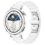 For Huawei Watch GT 5 Pro 42mm xDfind Ceramic Stainless Steel Watch Band(Pure White)