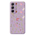 For Samsung Galaxy S21 5G A Series Minimalist TPU Creative Painted Phone Case(Purple A0953)
