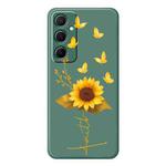 For Samsung Galaxy S21 5G A Series Minimalist TPU Creative Painted Phone Case(Green A0965)